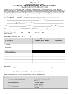 Major Declaration Form - Catalog Home