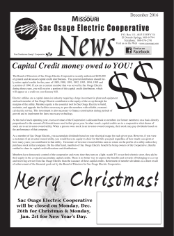 December - Sac Osage Electric Cooperative