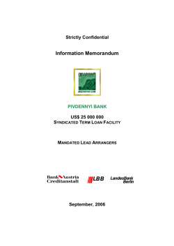 Information Memorandum
