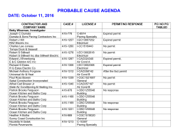 probable cause agenda - Pinellas County Construction Licensing