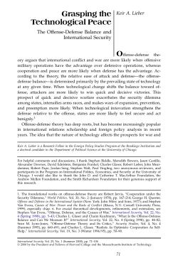 Grasping the Technological Peace: The Offense