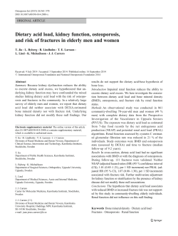 Dietary acid load, kidney function, osteoporosis, and risk of fractures