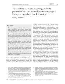 Voter databases, micro-targeting, and data