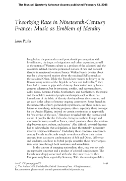 Theorizing Race in Nineteenth-Century France