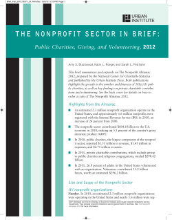 The Nonprofit Sector in Brief: Public Charities