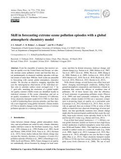 Skill in forecasting extreme ozone pollution episodes with a global