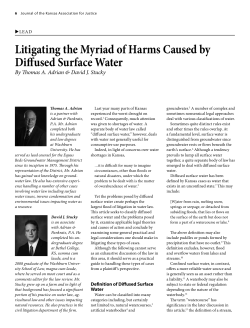 Litigating the Myriad of Harms Caused by Diffused Surface Water