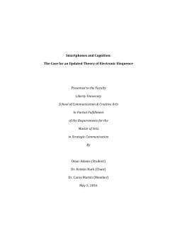 Smartphones and Cognition - Digital Commons @ Liberty University