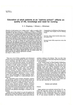 Education of adult patients at an "asthma school": effects on quality