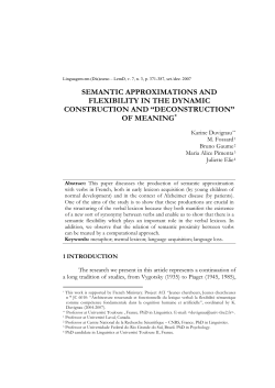 semantic approximations and flexibility in the dynamic construction