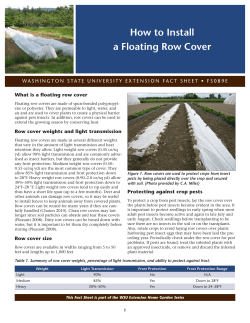 How to Install a Floating Row Cover - WSU Extension