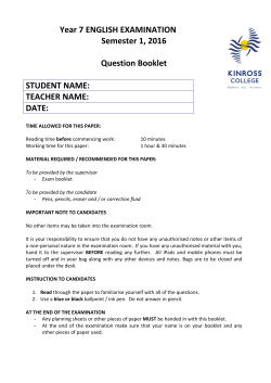 English - Kinross College