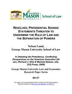 Nelson Lund, George Mason University School of Law 09-57