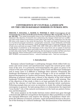 convergence of cultural landscape on the czech