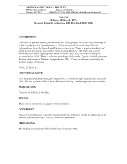 Mexican Imprints Collection - Arizona Historical Society