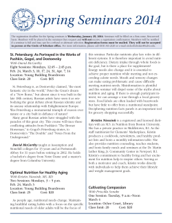 Spring Seminars 2014 - Salve Regina University