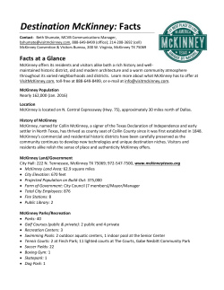 Destination McKinney: Facts