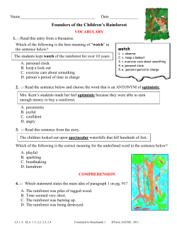 Founders of the Children`s Rainforest
