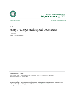 Hong `97 Merges Breaking Bad, Ozymandias