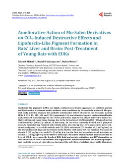 Ameliorative Action of Mn-Salen Derivatives on CCl4