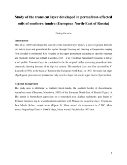 Study of the transient layer developed in permafrost