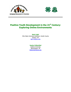 Exploring Online Environments - Journal of Youth Development