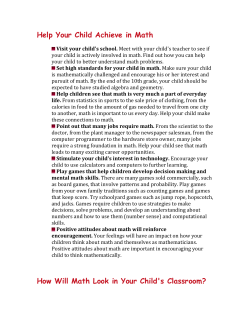 Help Your Child Achieve in Math