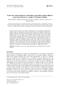 Secure base representations for both fathers and mothers predict