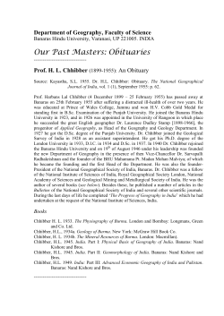 Our Past Masters: Obituaries