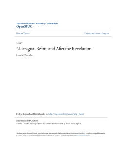 Nicaragua: Before and After the Revolution - OpenSIUC