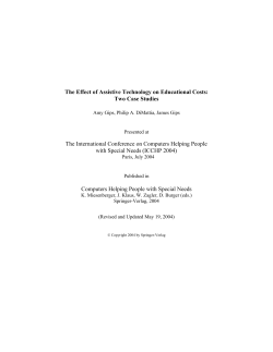 The Effect of Assistive Technology on Educational Costs
