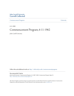 Commencement Program, 6-11-1962 - Carroll Collected
