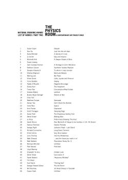 NATIONAL DRAWING AWARD - LIST OF WORKS / PART TWO
