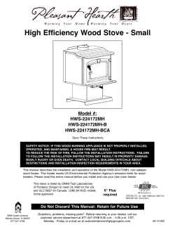 High Efficiency Wood Stove