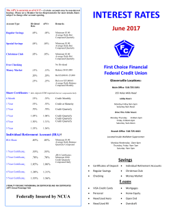 Rates - First Choice Financial