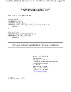 US Motion to Dismiss