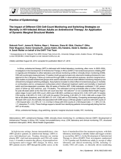 The Impact of Different CD4 Cell-Count Monitoring and Switching