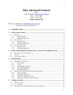 Tiles Advanced Features