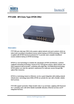 PTF1308 - 8FE Data Type EPON ONU