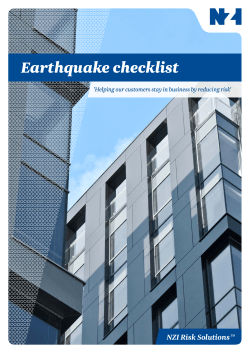 Earthquake checklist