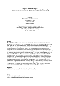 How political efficacy relates to political equality