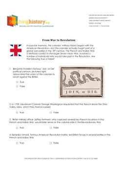 From War to Revolution