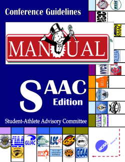 Conference SAAC Manual Guidelines