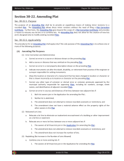 Amending Plat - City of Midwest City