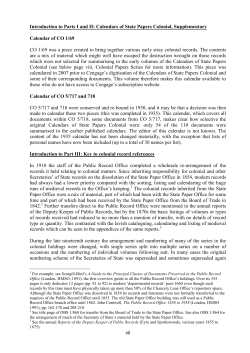Introduction to Calendars of State Papers Colonial Supplementary
