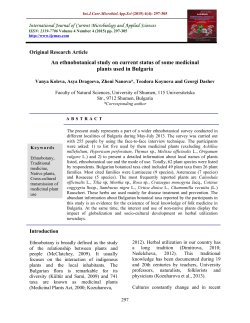 An ethnobotanical study on current status of some