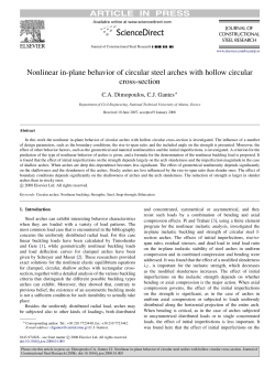 Nonlinear in-plane behavior of circular steel arches with hollow