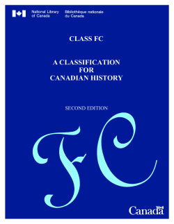 class fc a classification for canadian history