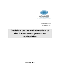 Decision on the collaboration of the insurance - eiopa