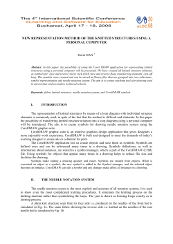 new representation method of the knitted structures using a personal